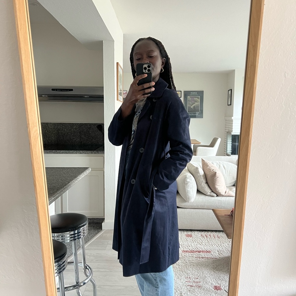 Everlane | Trench Coat | Size 8 | Navy - Picture 4 of 9